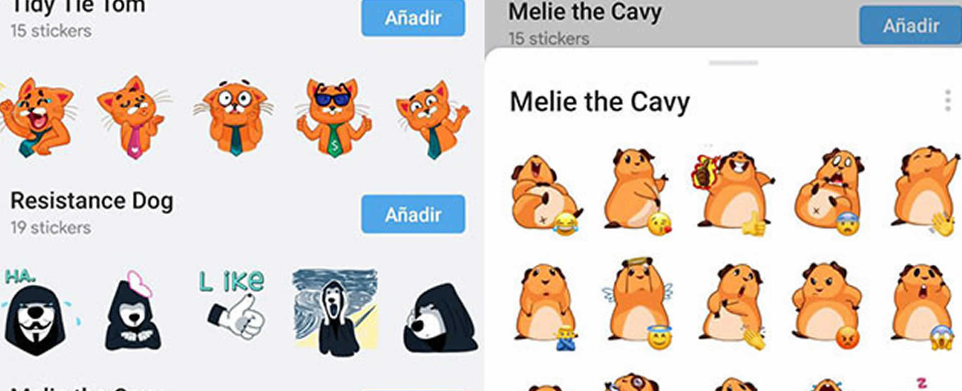 Sticker animados llegan a la aplicación de TELEGRAM 5.9
