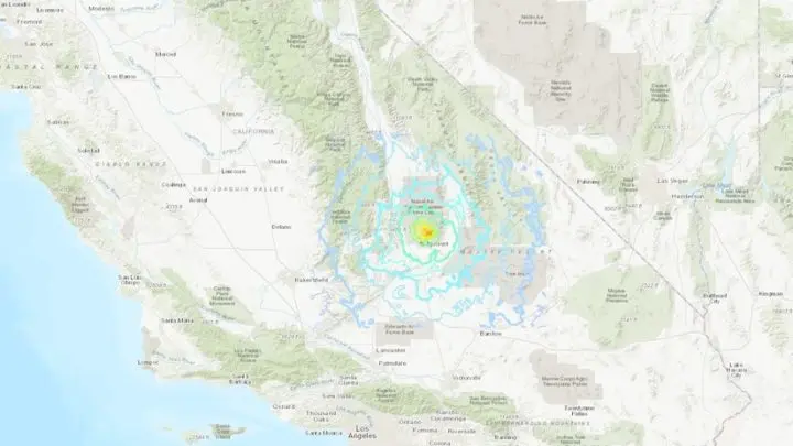Un Fuerte sismo de magnitud 5,4 sacude el estado de California