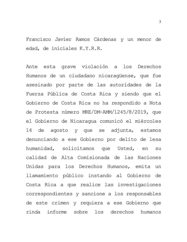 Denuncian ante organismos internacionales el atroz asesinato del nicaragüense en Costa Rica