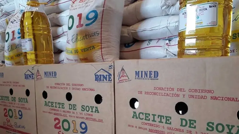 Entregan la tercer merienda escolar en el departamento de Madriz
