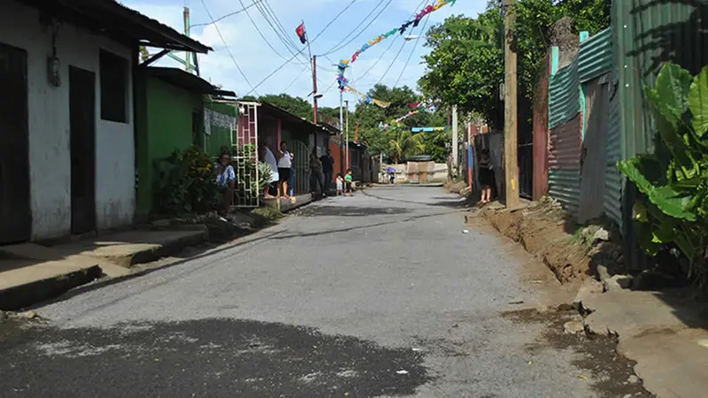 Mejoramiento vial en las calles del barrio Jorge Dimitrov en Managua