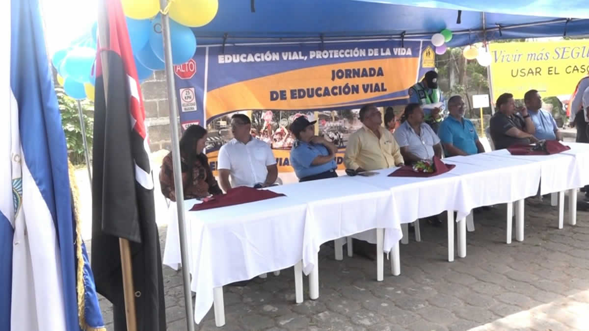 Policía Nacional promueven la campaña de educación vial en Estelí