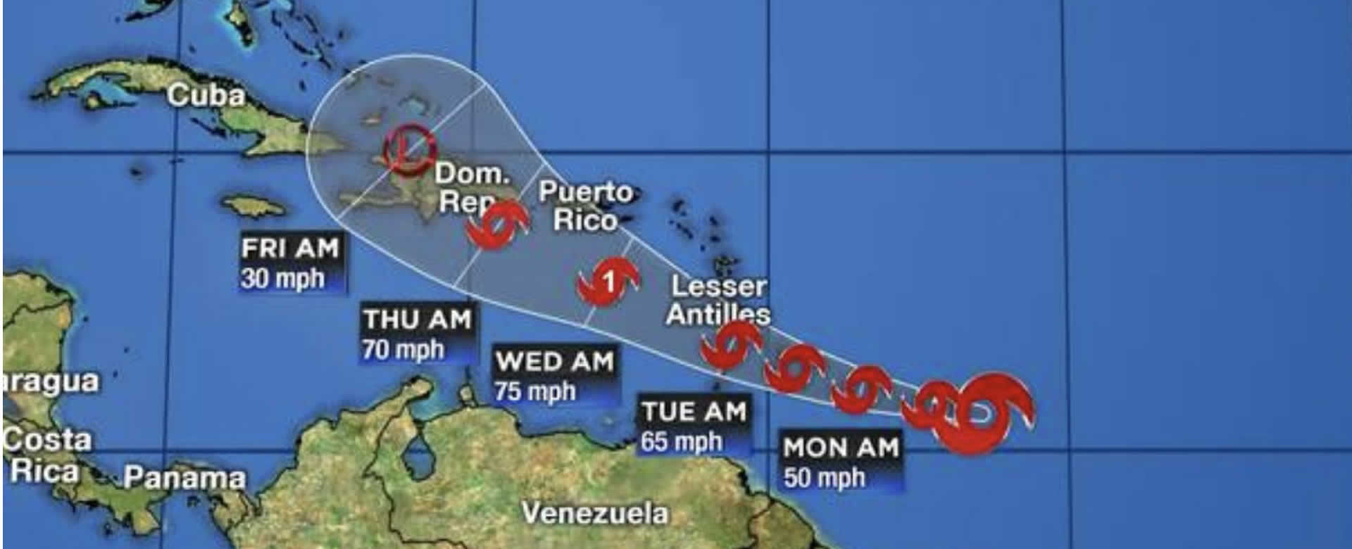 Tormenta trópical Dorian azotará los países del Caribe