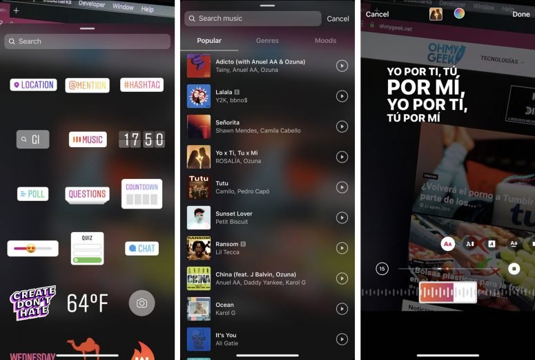 Ahora puedes ingresarle música a tus historias de Facebook e Instagram