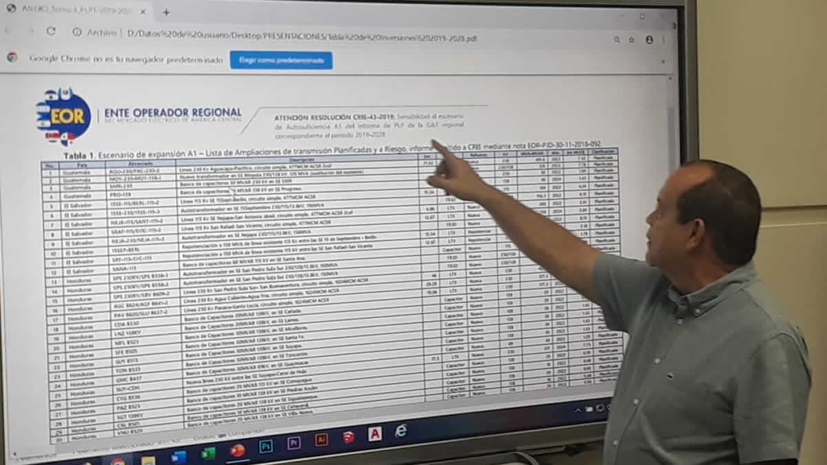 EOR asegura que Nicaragua tiene un excelente sistema eléctrico