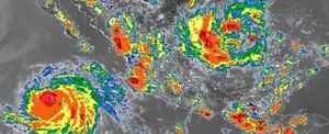 Tormenta tropical Fernando toca tierras mexicanas