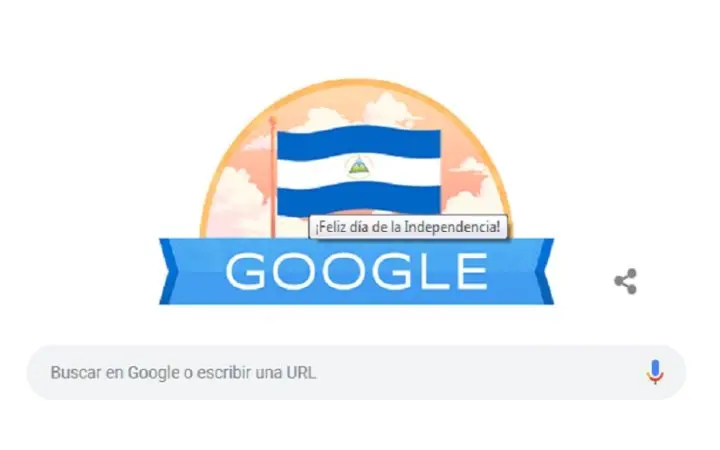 Google crea un Doodle para conmemorar la Independencia de Nicaragua