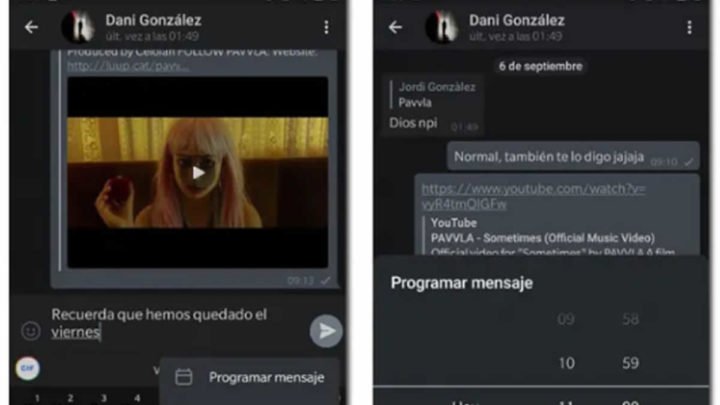 nueva actualización telegram programar