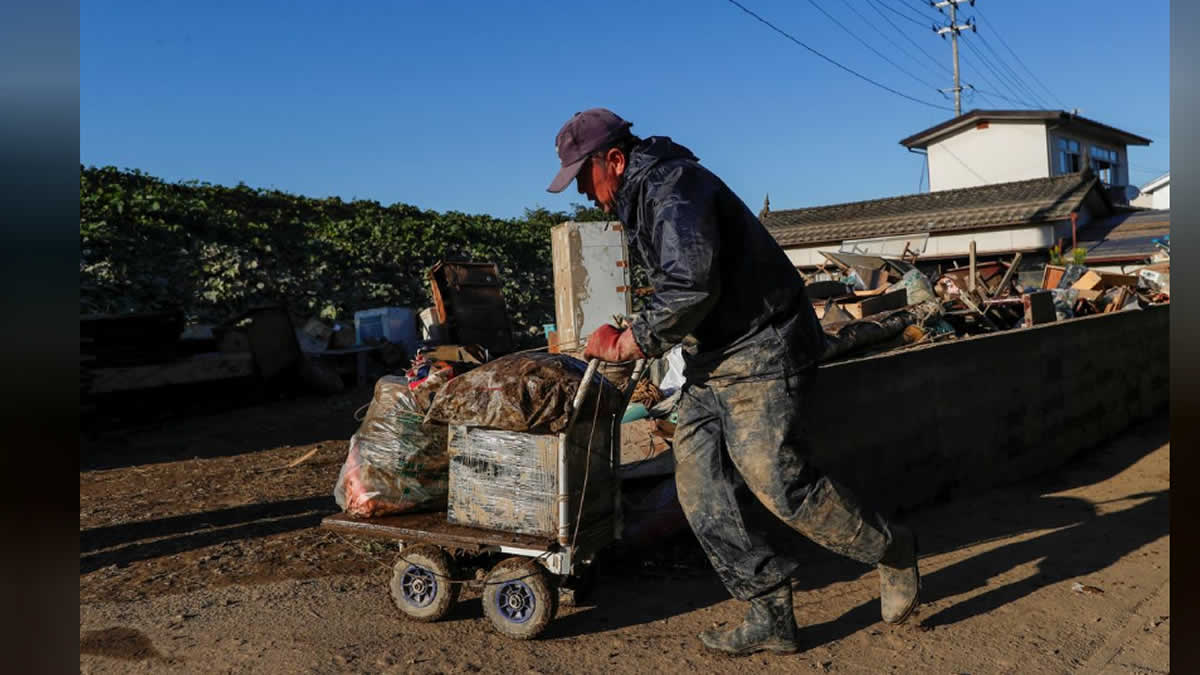 Viviendas de adultos mayores fueron destruidas por el tifón en Japón