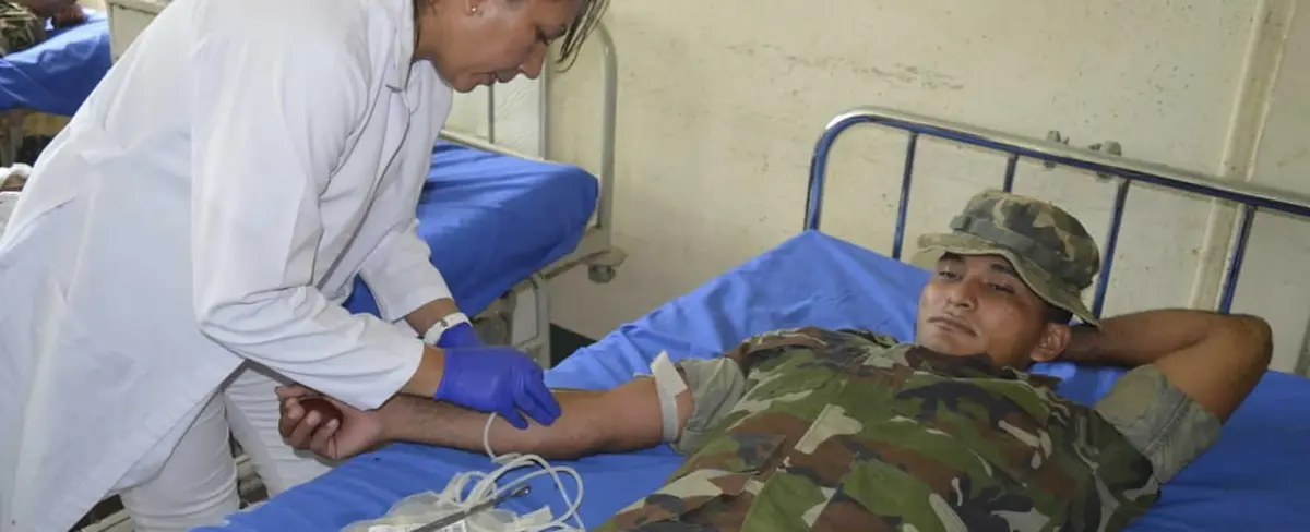 Ejército de Nicaragua se une a jornada de donación de sangre en Chinandega