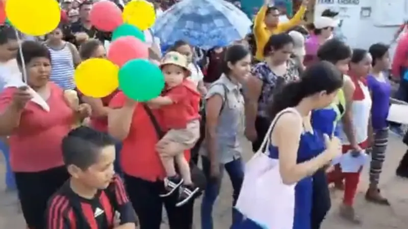 Familias de Juigalpa caminan en defensa de sus derechos humanos