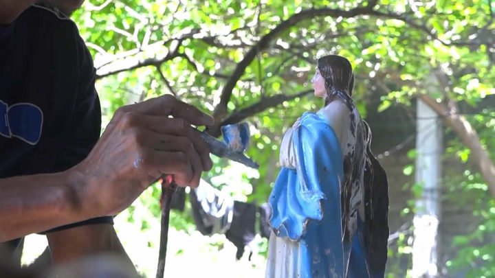 Matagalpa: Don Porfirio Cerda restaura imágenes de la Virgen María