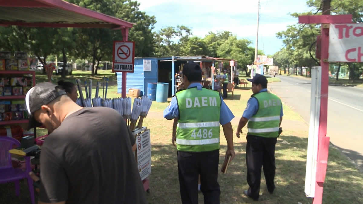 Policía Nacional inspecciona puestos de pólvora cerca del MITRAB