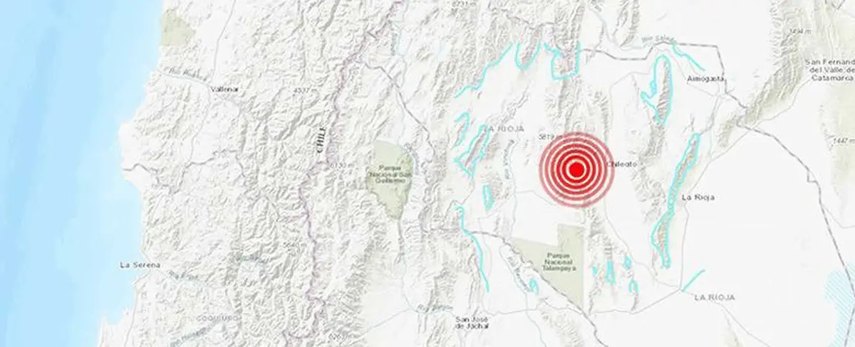 Sismo de magnitud 5,7 en provincia La Rioja, Argentina