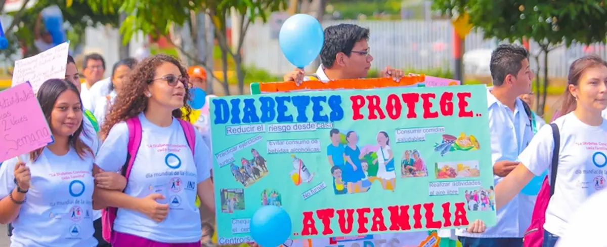 Nicaragüenses realizan caminata en saludo al Día Mundial de la lucha contra la diabetes