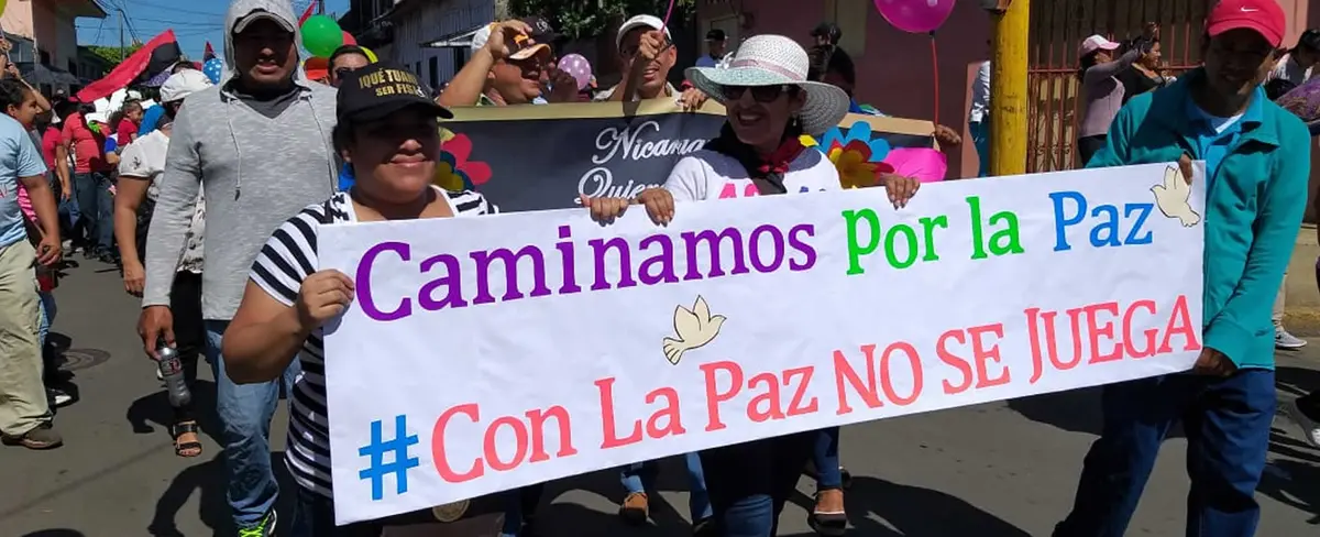 Habitantes de Masaya se unen a caminata "con la paz no se juega"