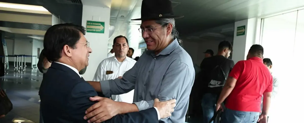 Canciller de Bolivia, Diego Pary Rodríguez arriba a Nicaragua