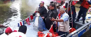 Feligreses de Occidente rememoran la llegada de la Virgen del Trono