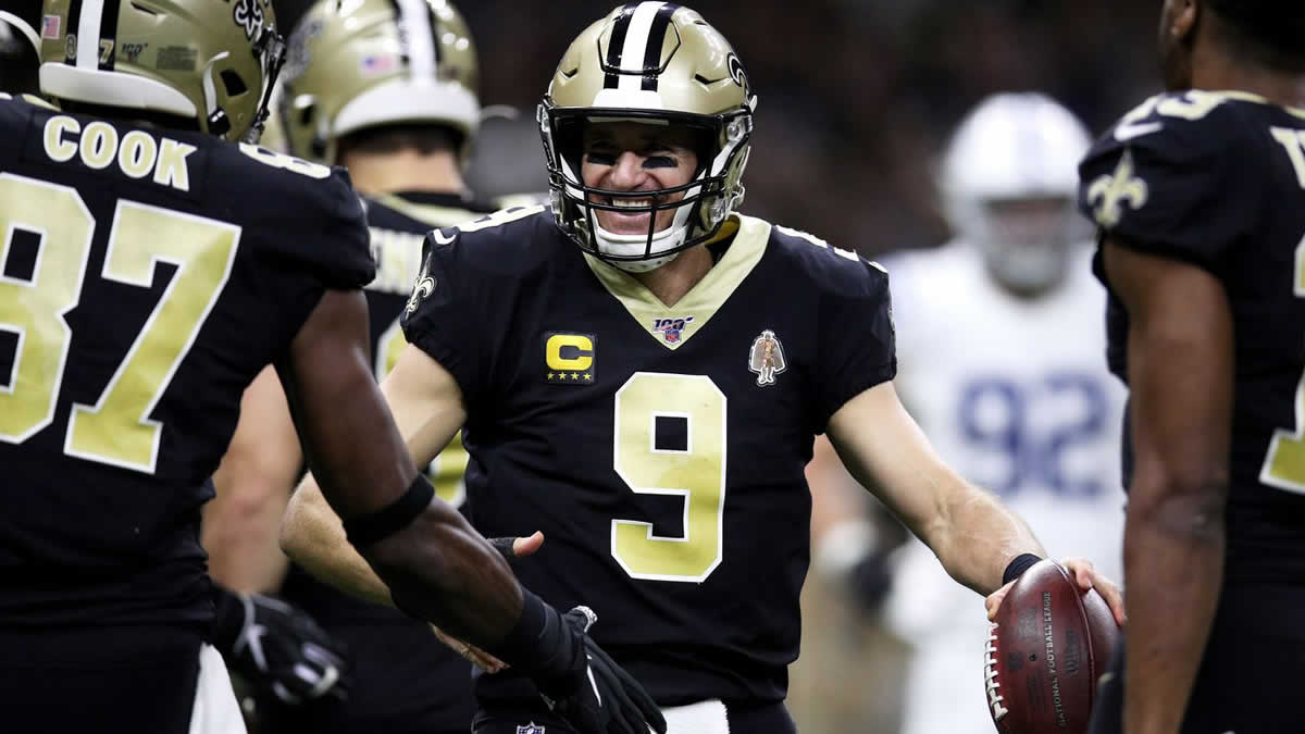 Drew Brees hace historia en la NFL con mas touchdown después de Payton Mannnig