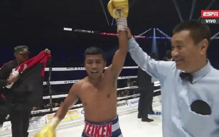 En tan solo 2 round Chocolatito noqueó al filipino Diocos
