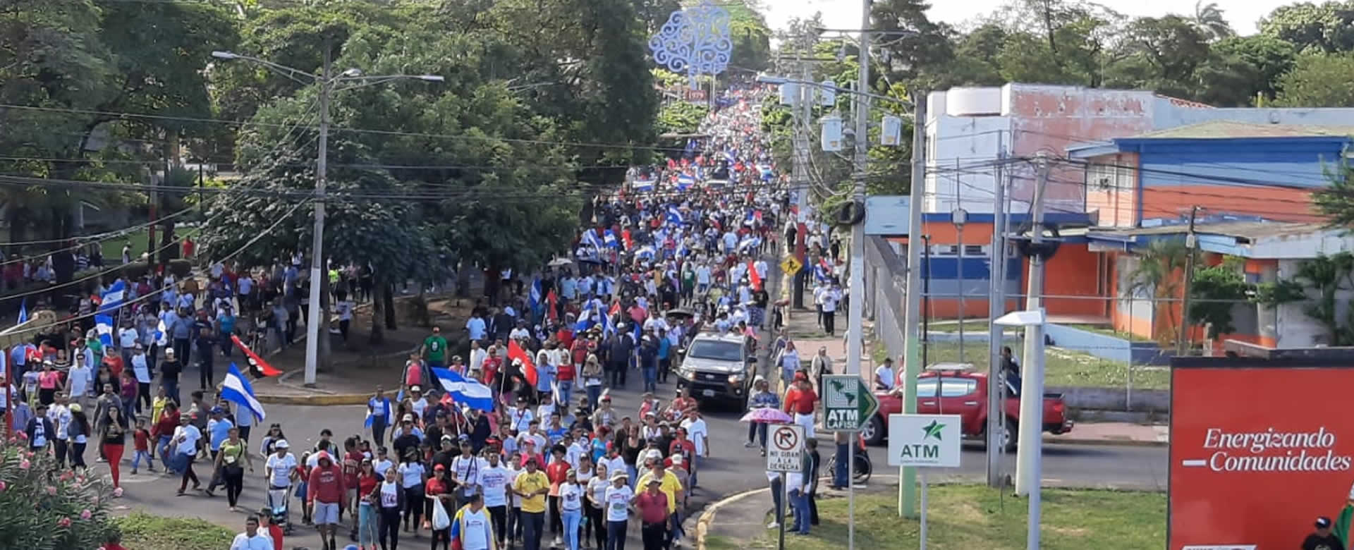 Nicaragüenses celebran con caminatas los 13 años del buen Gobierno