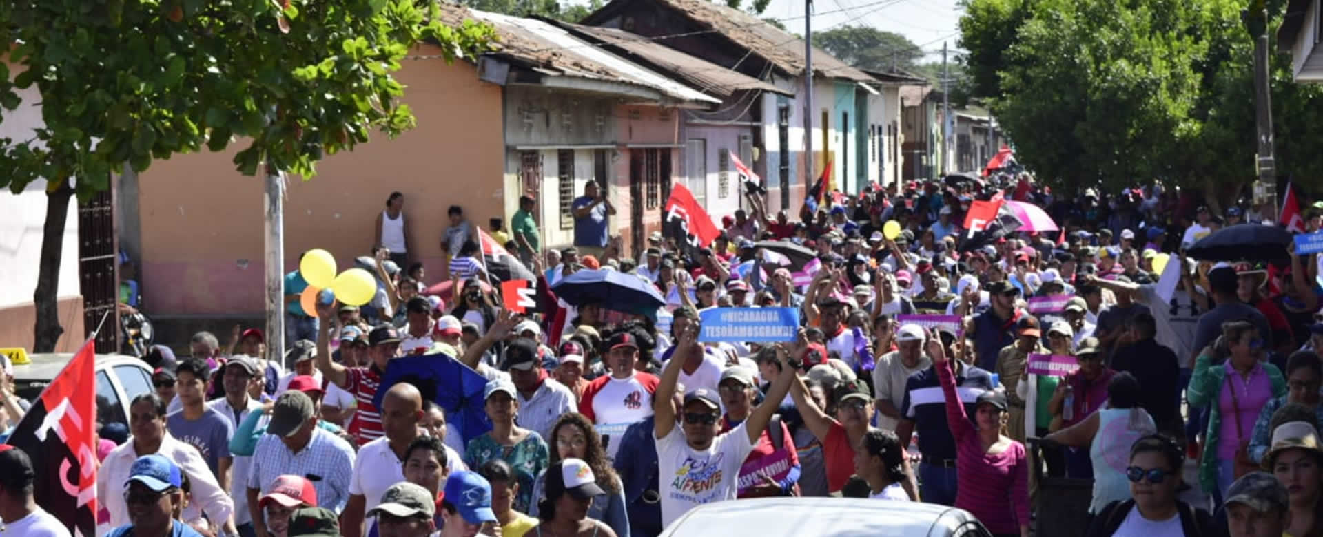 Familias realizan caminatas bajo el lema ¡Nicaragua te Soñamos Grande!