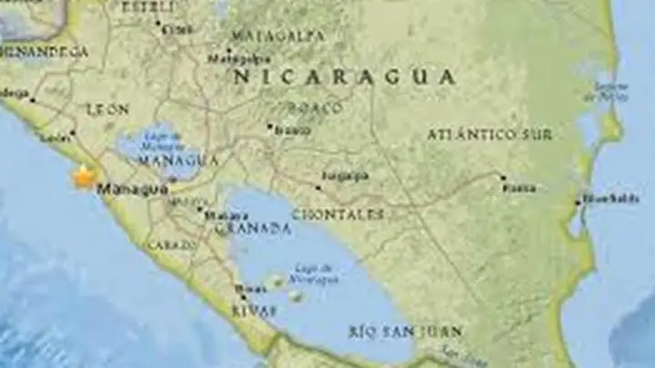 Sismo de magnitud 5.0 sacude las costas del pacifico de nicaragüense