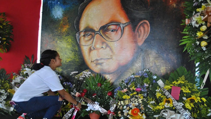 Mural alusivo a Tomás Borge en Carazo