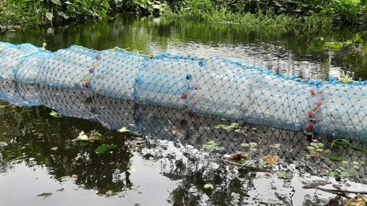 Instala segunda nicabarda para evitar contaminación en lago de Granada