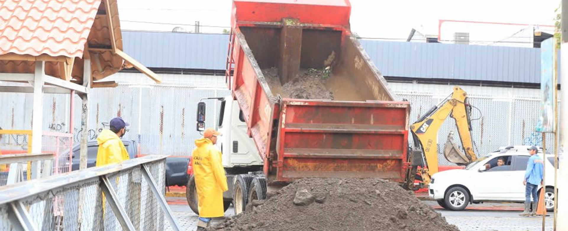 Alcaldía realiza obras de reparación tras las fuertes lluvias en Managua