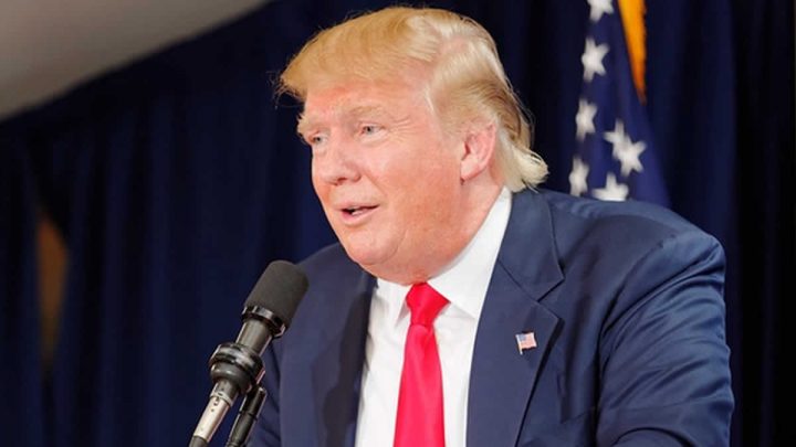 Donald Trump en conferencia.