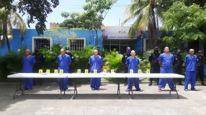 Policía presenta a delincuentes en Chinandega.
