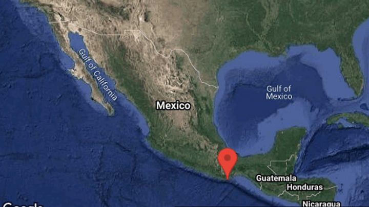 Mapa de localización exacta del epicentro.