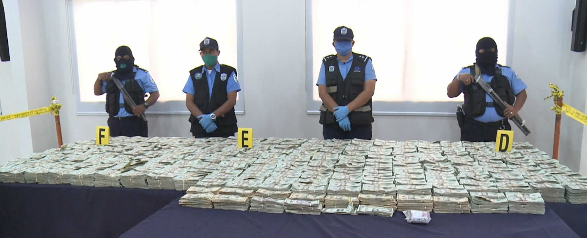 Policía de Nicaragua confisca al narcotráfico más de 4 millones de dólares