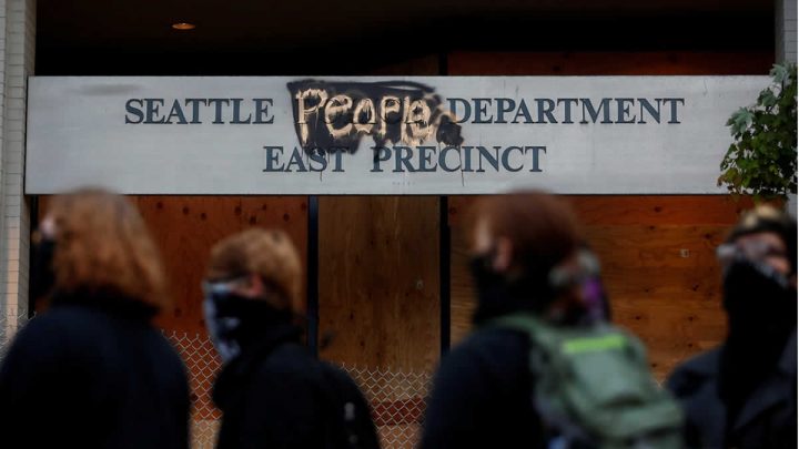 Departamento de Policía de Seattle en Washington, EE.UU. 9 de junio de 2020.