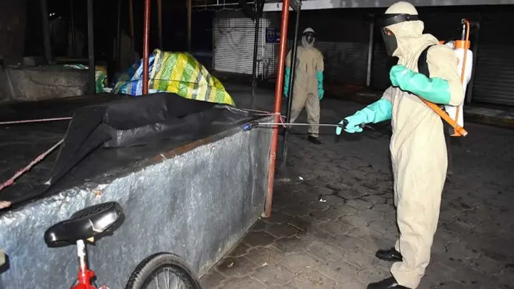 Ejército desinfecta espacios públicos en Tipitapa y Ciudad Sandino