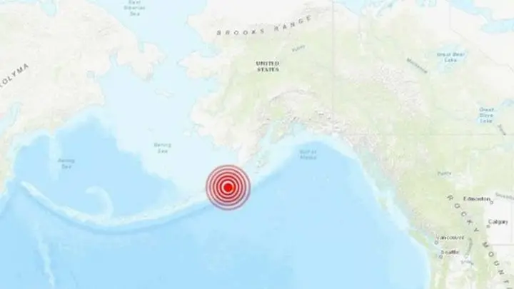 El epicentro del sismo se registro a 800 kilómetros al suroeste de la ciudad de Anchorage.