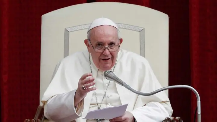 Papa Francisco durante el ángelus.