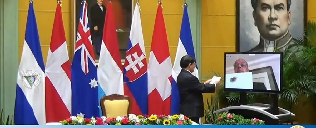 Nicaragua recibe Copias de Estilo de nuevos Embajadores a través de una ceremonia virtual