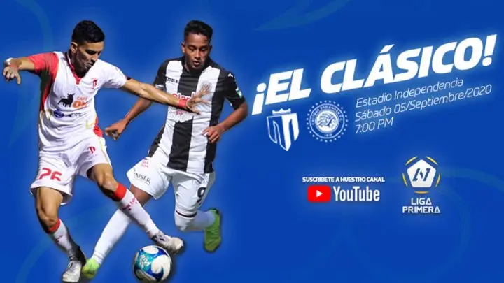 arte de Liga Primera para el clásico de fútbol