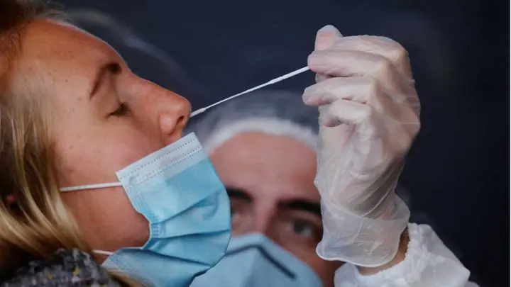 Procedimiento de una prueba de covid-19.