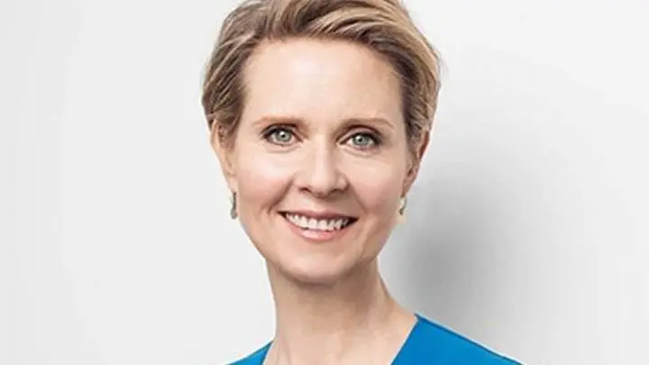 Cynthia Nixon despues de superar el cáncer.