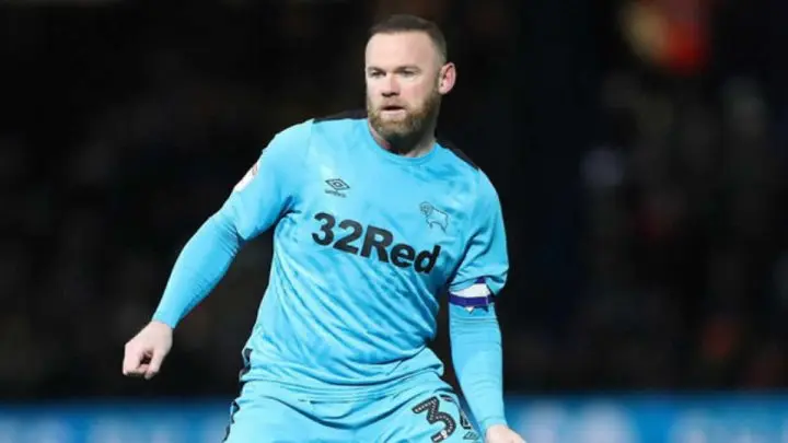 Wayne Rooney durante un partido con el Derby County.