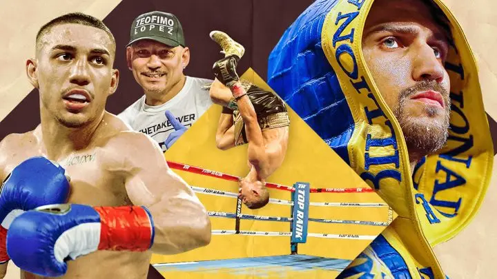Peleadores de la La función de Matchroom Boxing y Zanfer.