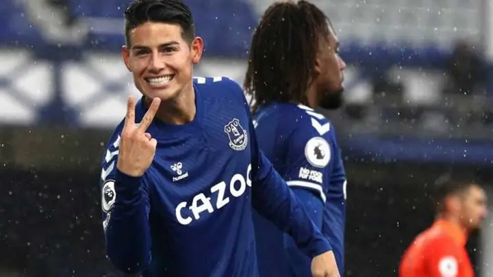 James Rodríguez muy contento por sus dos goles