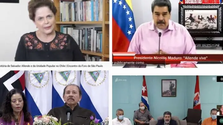 Líderes latinoamericanos en el Foro de São Paulo