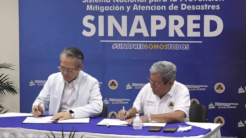 Firma de la ayuda Firma del donativo de Taiwán a Nicaragua.