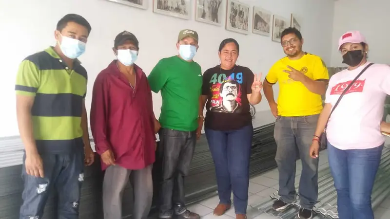 Voluntarios de la casa del partido del Frente Sandinista. Voluntarios de la casa del partido del Frente Sandinista.