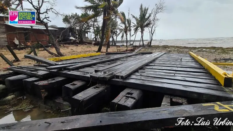 Afectaciones en Puertos, tras paso de IOTA por Nicaragua.