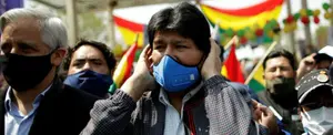 Centenares reciben a Evo Morales en Villazón, Bolivia